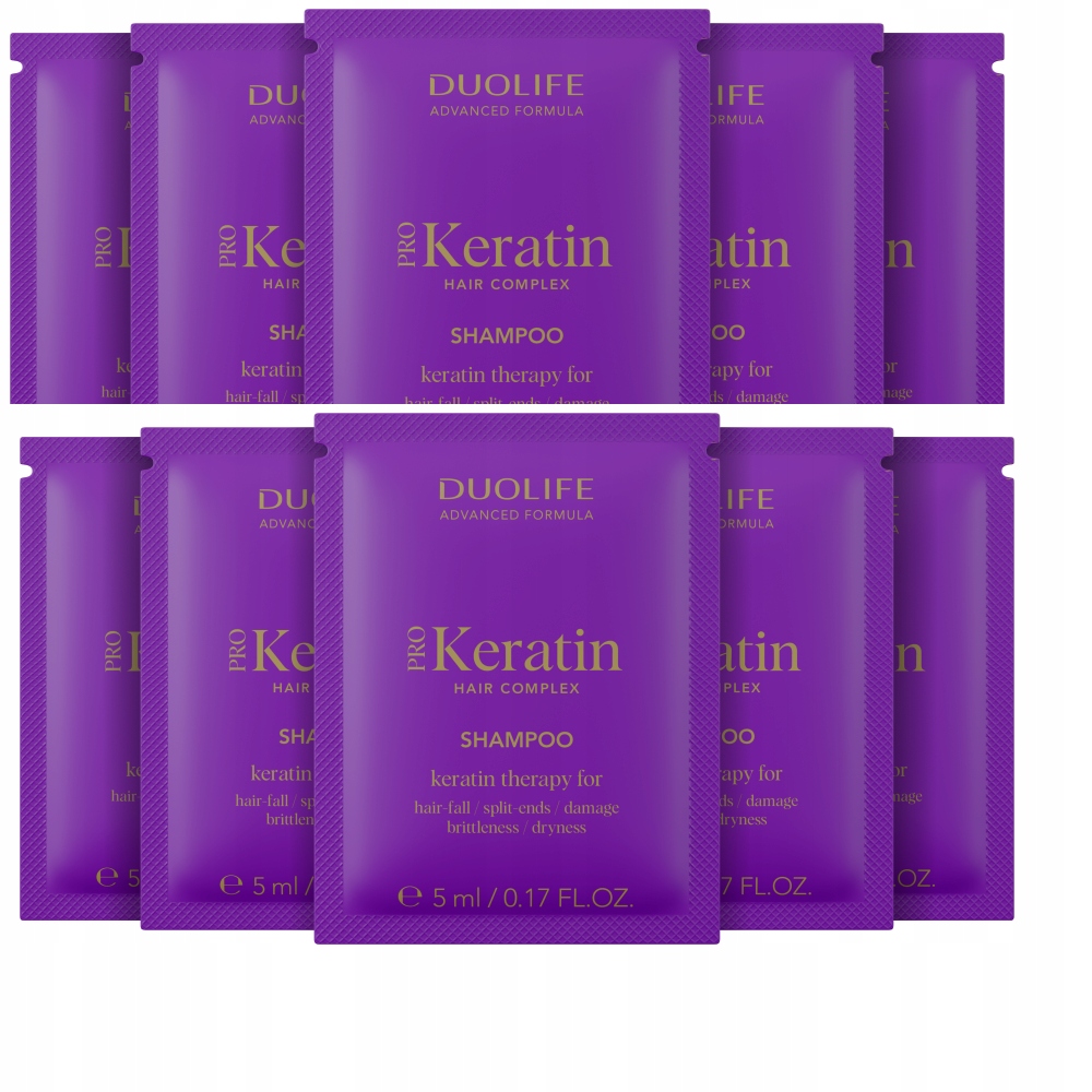 10x 5ml Próbka Keratin Hair Complex Shampoo