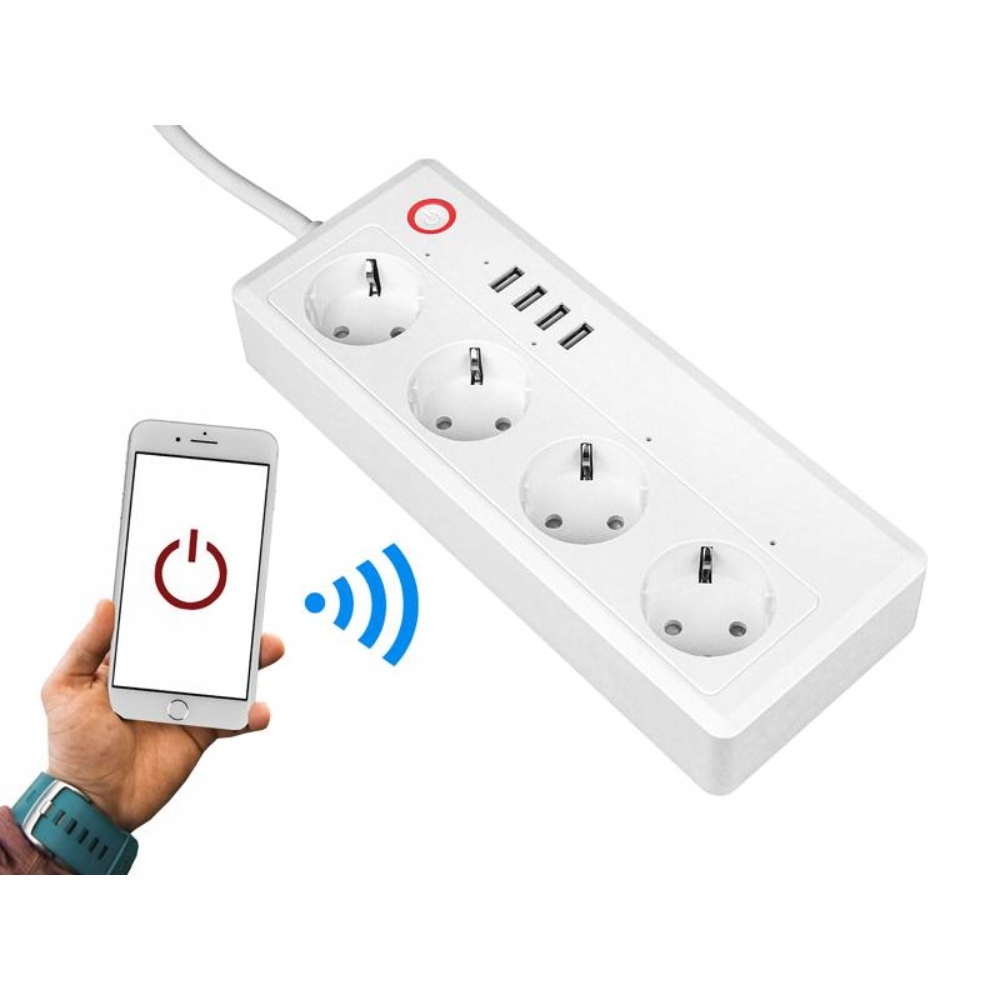 Dálkově ovládaný síťový prodlužovací kabel Wifi Ltc