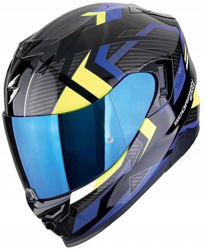 Scorpion EXO-520 Evo Air Sensus Motocyklová Prilba Integrálna Čierna Modrá