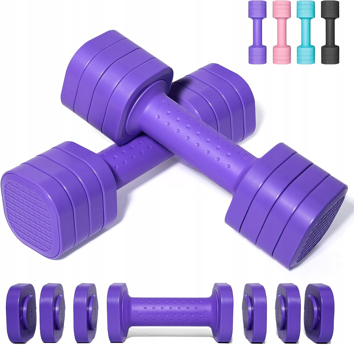 Regulovatelné činky 4v1 4,54 kg Sada závaží pro domácí trénink