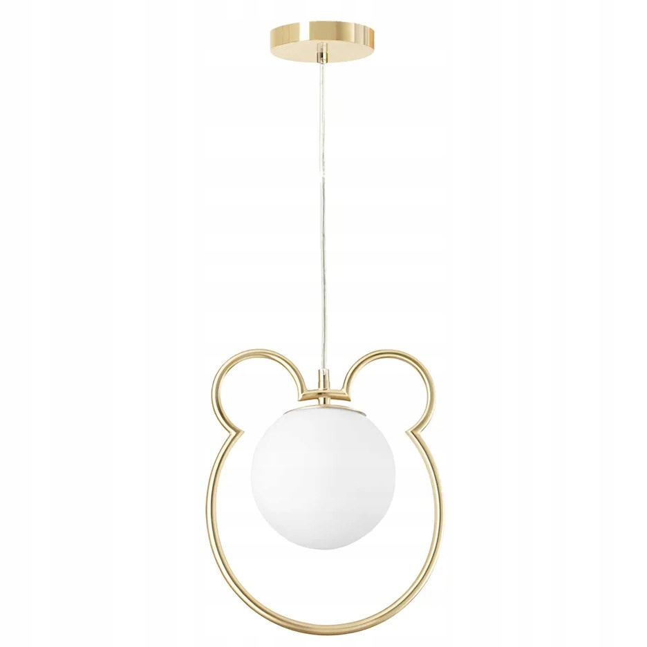 Lampa G105 złota Miś sufitowa wisząca do pokoju dziecięcego