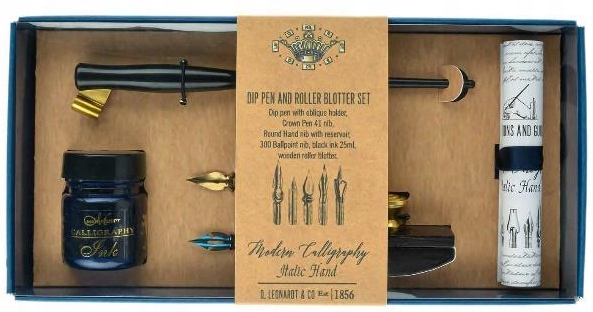 Kaligrafická sada s bibulářem Manuscript Pen & Roller Blotter Set