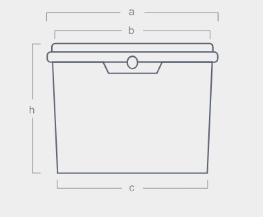 BMS WIADRO WIADERKO CZARNE OKRĄGŁE POJEMNIK 1L EAN (GTIN) 5900000003283