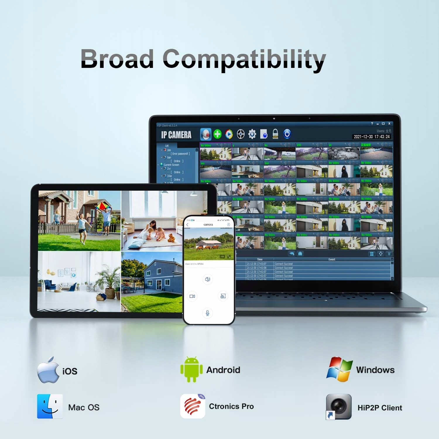 CTRONICS Kamera Zewnętrzna 4K 8MP WiFi PTZ IP z Detekcją Ruchu i IP66 — miniatura 5