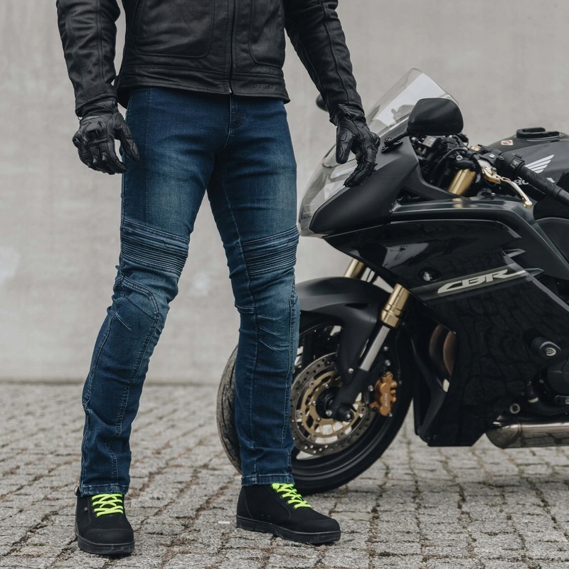 SPODNIE MOTOCYKLOWE | OZONE HORNET BLUE | MĘSKIE JEANSY ARAMIDOWE + GRATIS Stan opakowania oryginalne