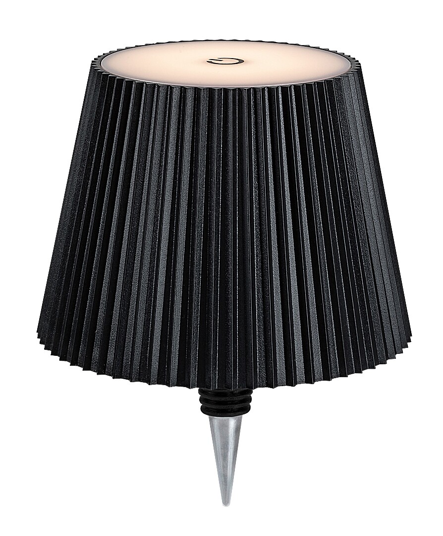 Venkovní stolní Led lampa černá s vypínačem akumulátor 3000K IP44 Rabalux