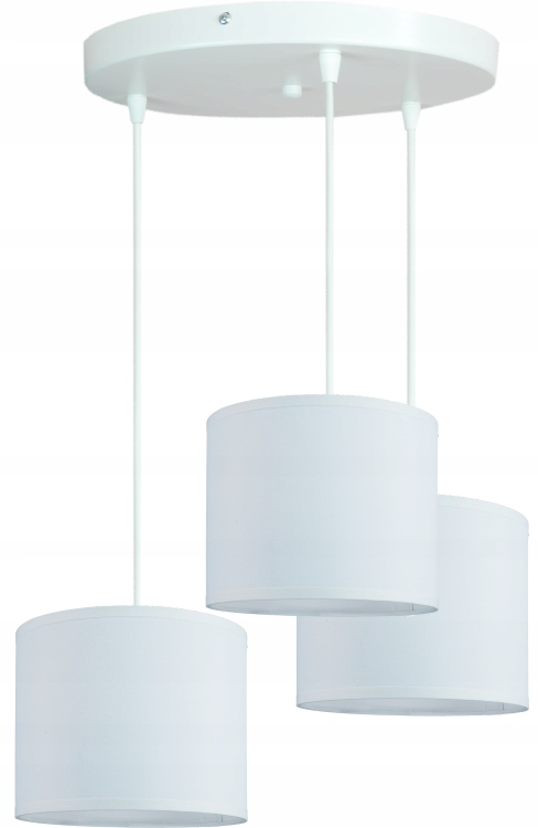 Módní závěsná stropní lampa, moderní lustr, stínidlo 20 cm, bílá Led