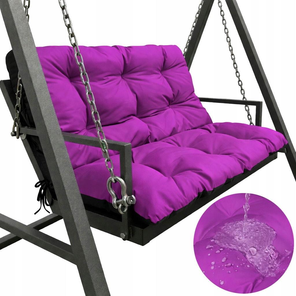 Polštář na zahradní houpačku nábytek Voděodolný 100x60x50 Fuchsie