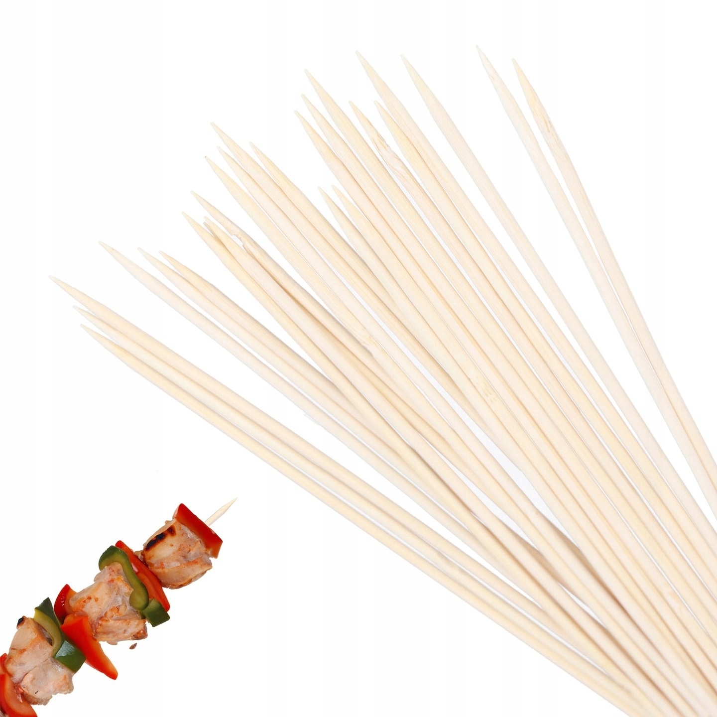 PATYCZKI DO SZASZLYKÓW długie bambusowe 25 cm x100 ekologiczne duży zestaw