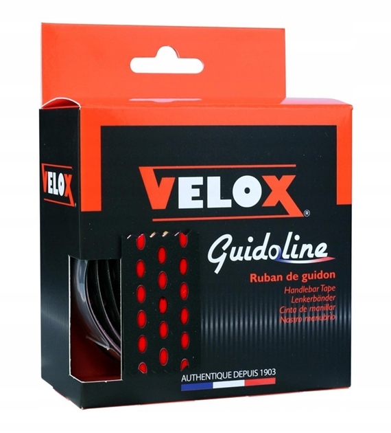 Obal na řídítka jízdního kola Velox Eva Bicolor 3.5 Černo-červený 3,5 mm
