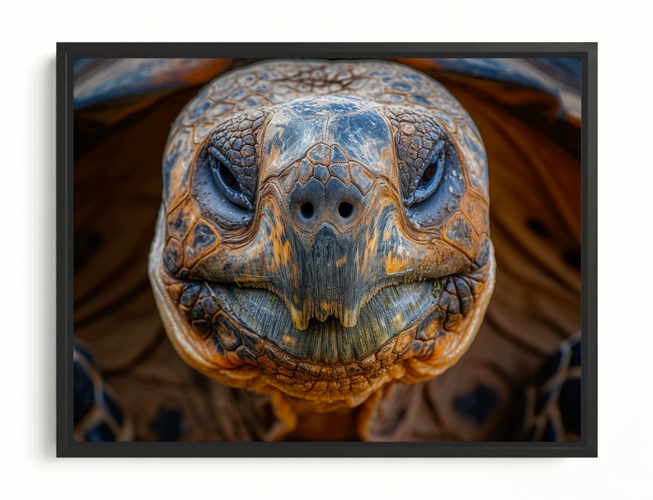 Rám Na Obraz Americká Krabička Želva Portrét Makro Fotografie Příroda Fauna 100x75