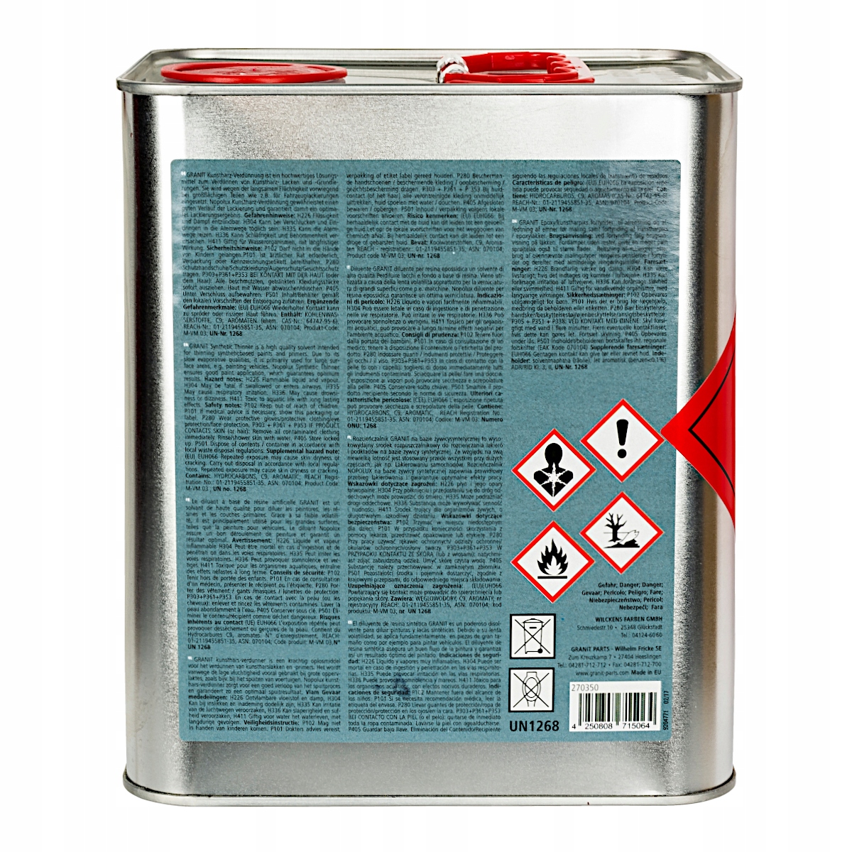 Rozcieńczalnik 3l NOPOLUX do lakierów i farb Wilck Numer katalogowy producenta 270350