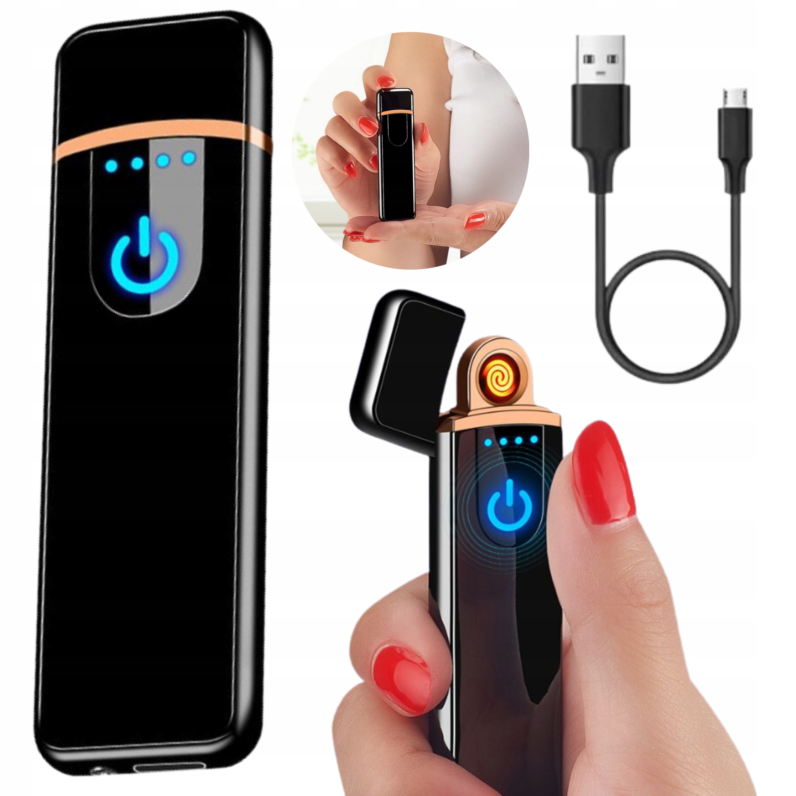 

Zapalniczka Plazmowa Elektryczna Usb Pudelko Dotyk