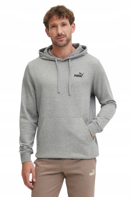 Puma Pánská Mikina S Kapucí Ess Small No. 1 Logo Hoodie Tr Šedá vel. M