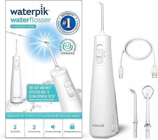 Waterpik WF-20 Pulse Irygator Do Zębów Dentystyczny Bezprzewodowy Biały