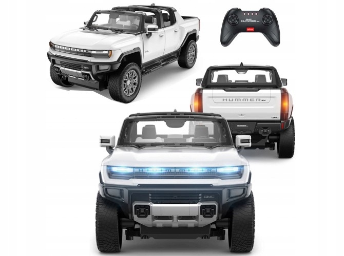 Zdalnie Sterowany Samochód Terenowy 4x4 Auto Rc Pilot Duży Hummer Białe