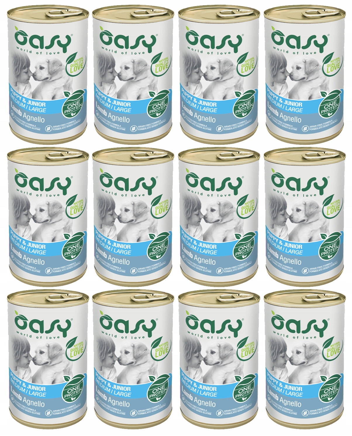 Oasy One Protein Puppy Junior Mokra Karma Dla Psa Jagnięcina 12x400g