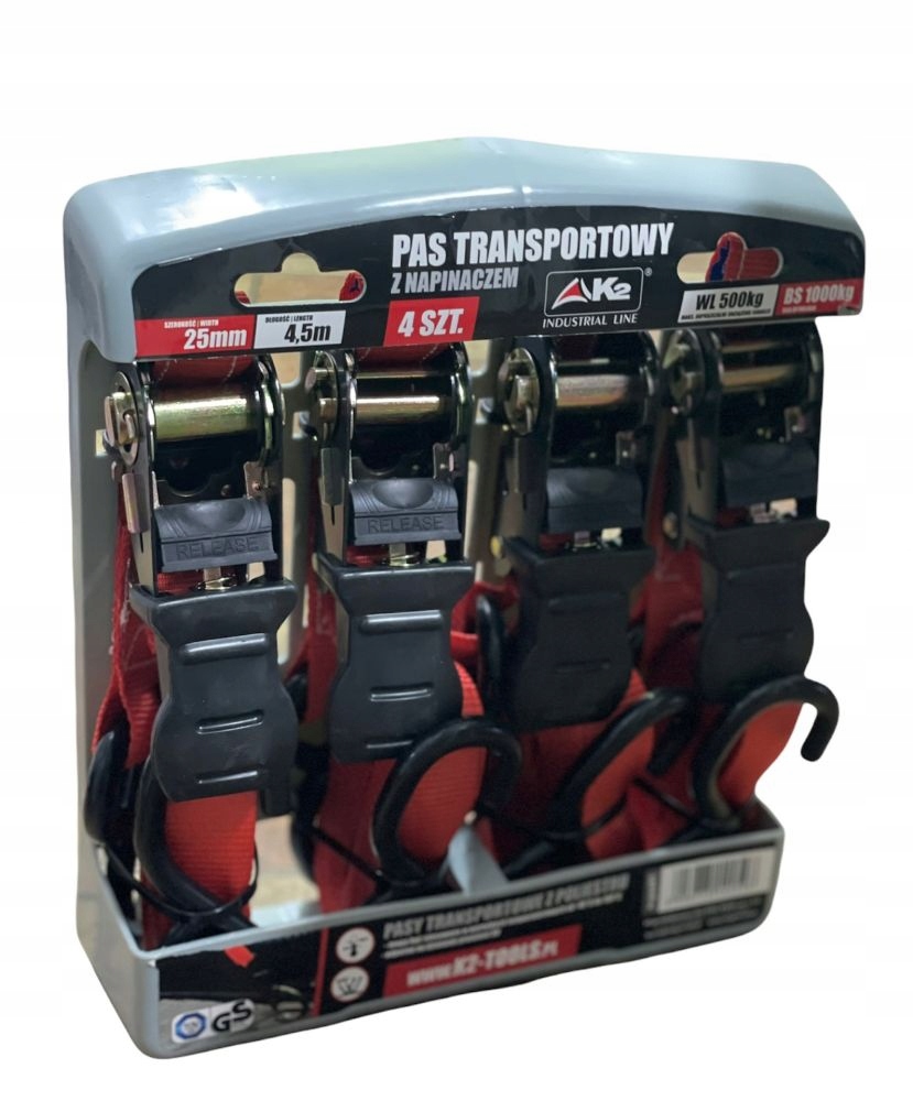 K2 Pas Transportowy Z Napinaczem N-PAS01 4 Sztuki