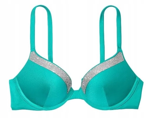Koupací hora Victoria's Secret push-up mořská s zirkony 75B (34B)