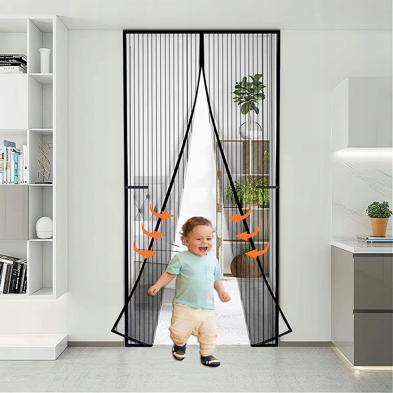 MOSKITIERA MAGNETYCZNA DO DRZWI NA BALKON MAGNES SZCZELNA ZASŁONA 90x230 Rodzaj do drzwi