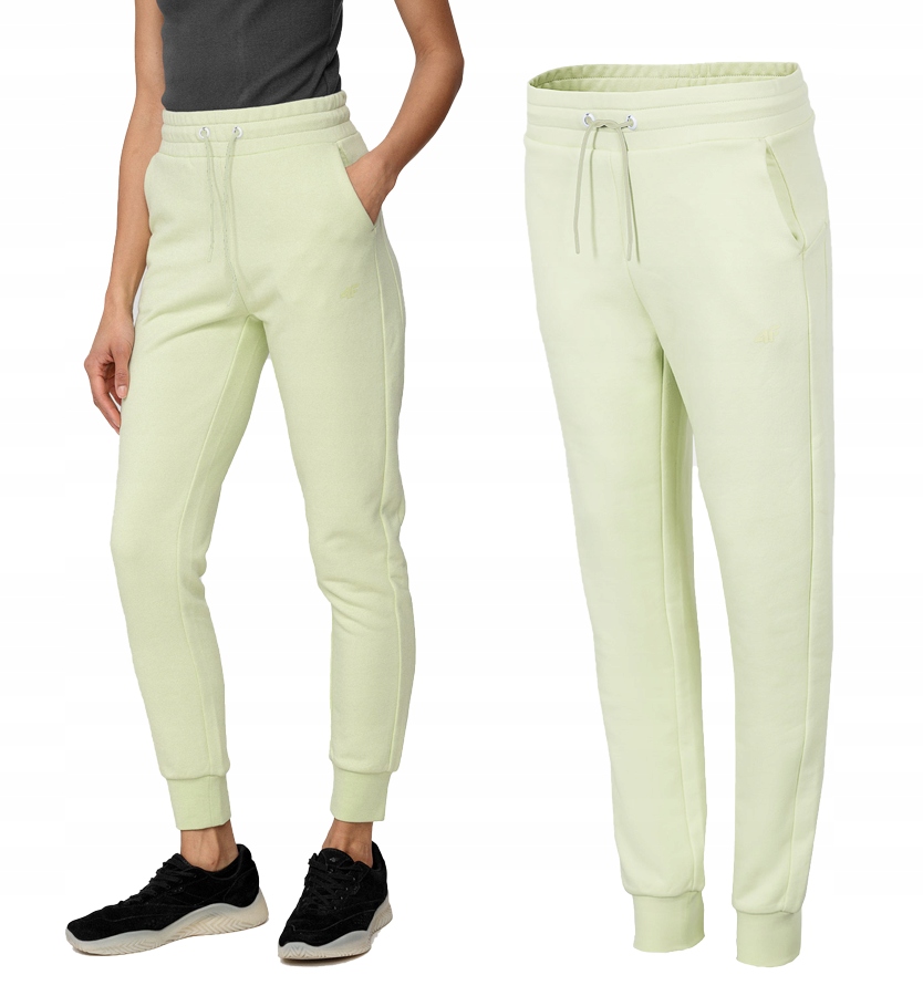 Dámské teplákové kalhoty 4F joggery SPDD010 limetka 3XL