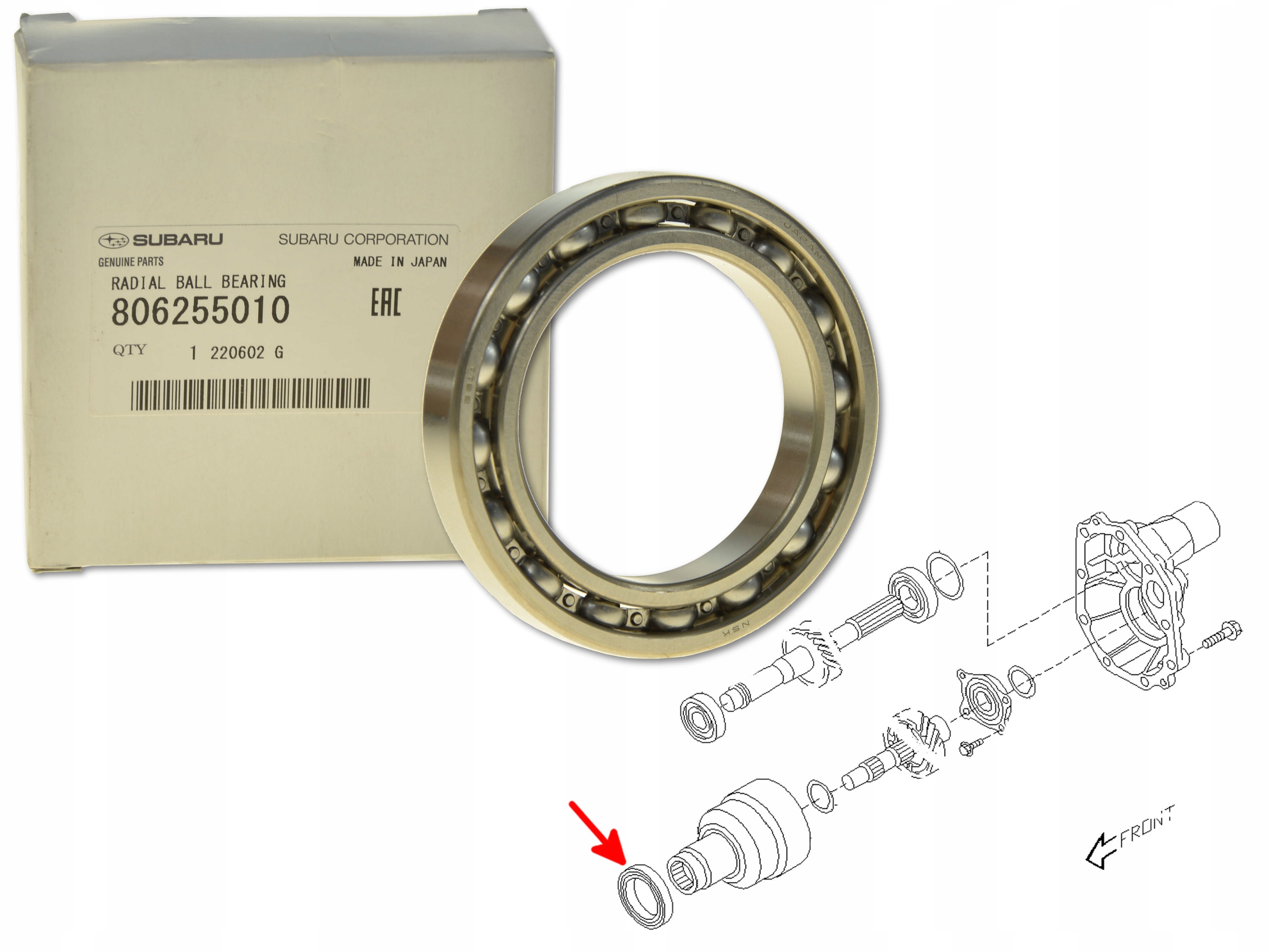 806255010 - SUBARU IMPREZA і 92-01 1.8 і підшипник коробки передач