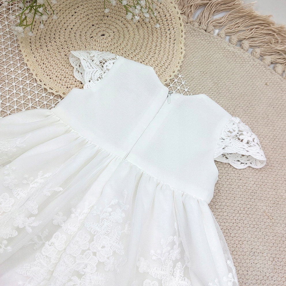 sukienka do chrztu z opaską i pasem Alice roz 62 Długość sukienki 41 cm