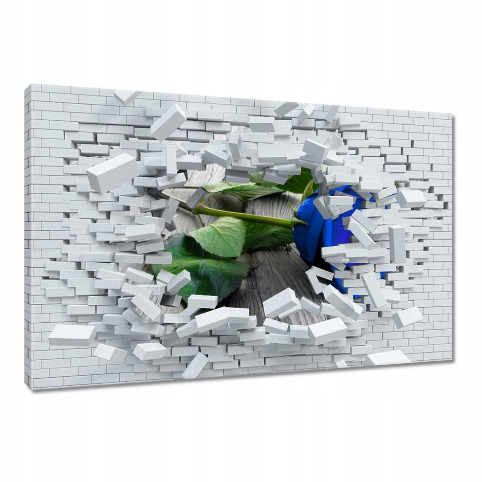 

Obrazy 60x40 Niebieska róża na deskach