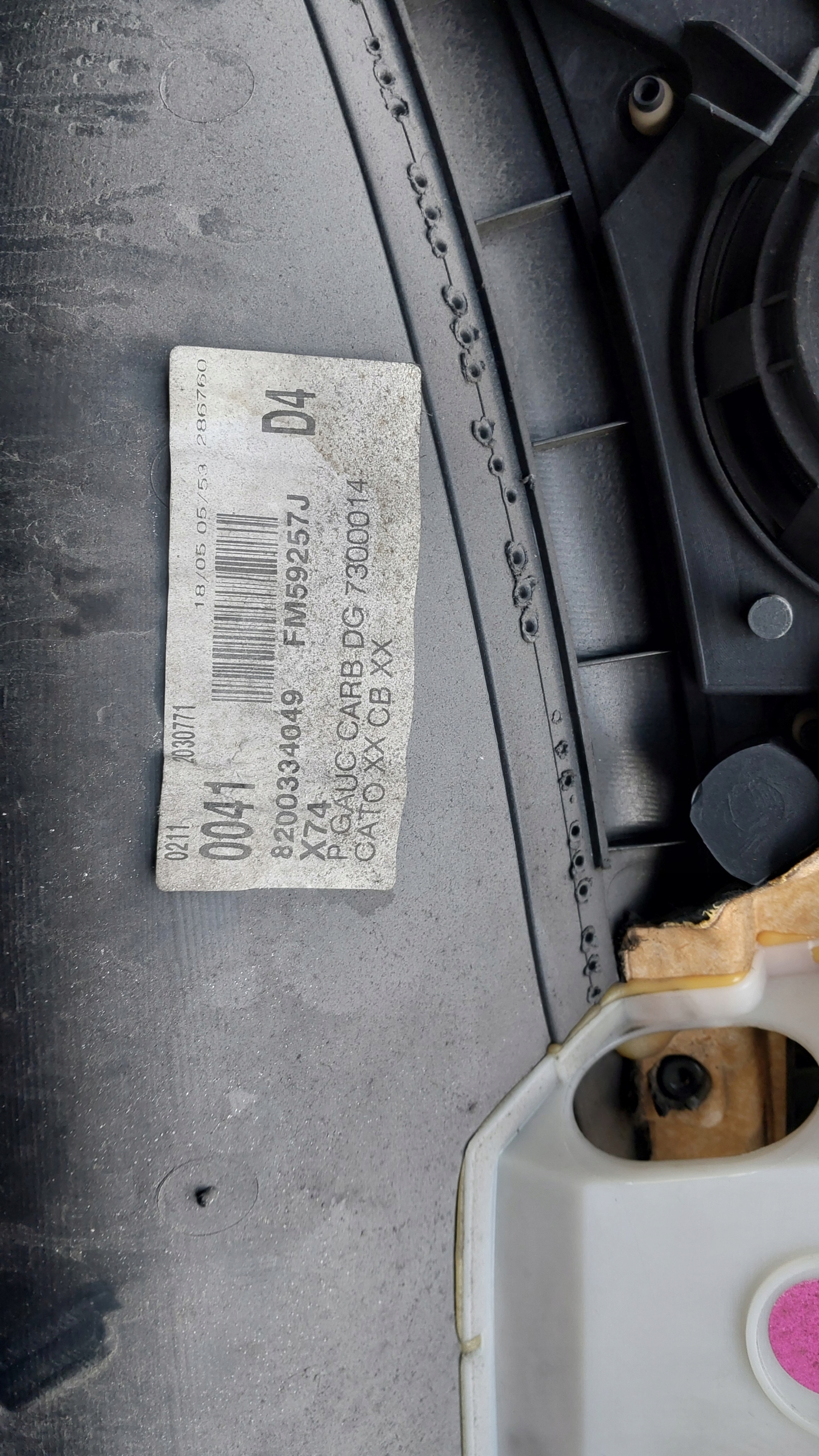 side upholstery door left front CABASSE RENAULT LAGUNA II KOMBI 05 R.