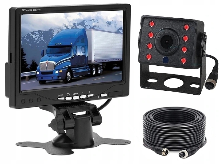 MONITOR 7 KAMERA BUS 8 IR 10m 12 24V OPTYKA SONY