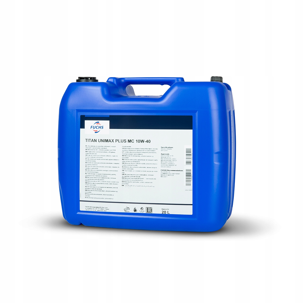 FUCHS OLEJ TITAN UNIMAX PLUS MC 10W/40 CH-4,E7 20L