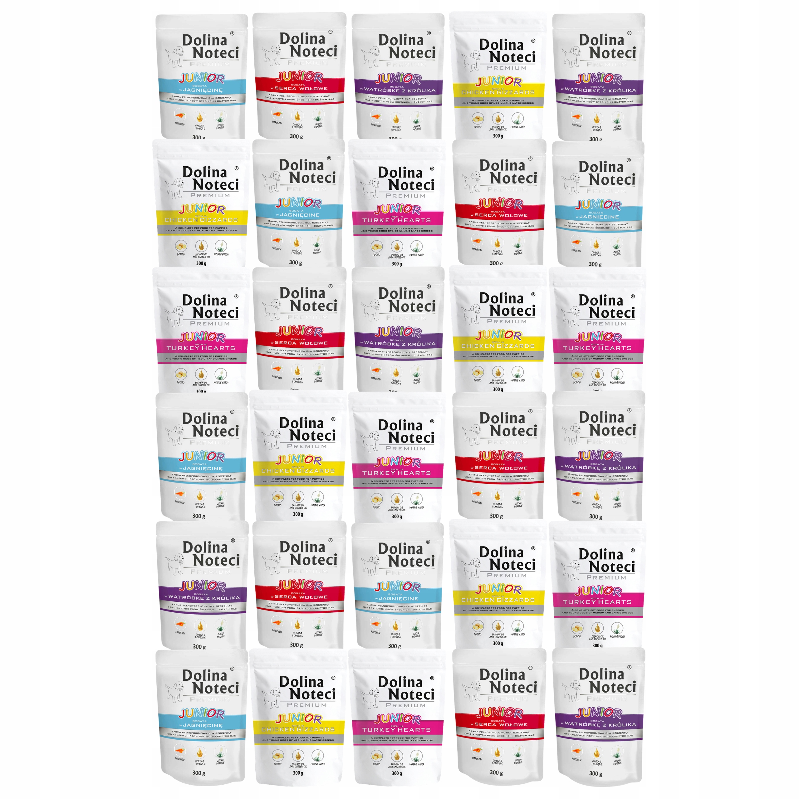 Levně Dolina Noteci Junior Krmivo mokré mix příchutí 30 x 300 g