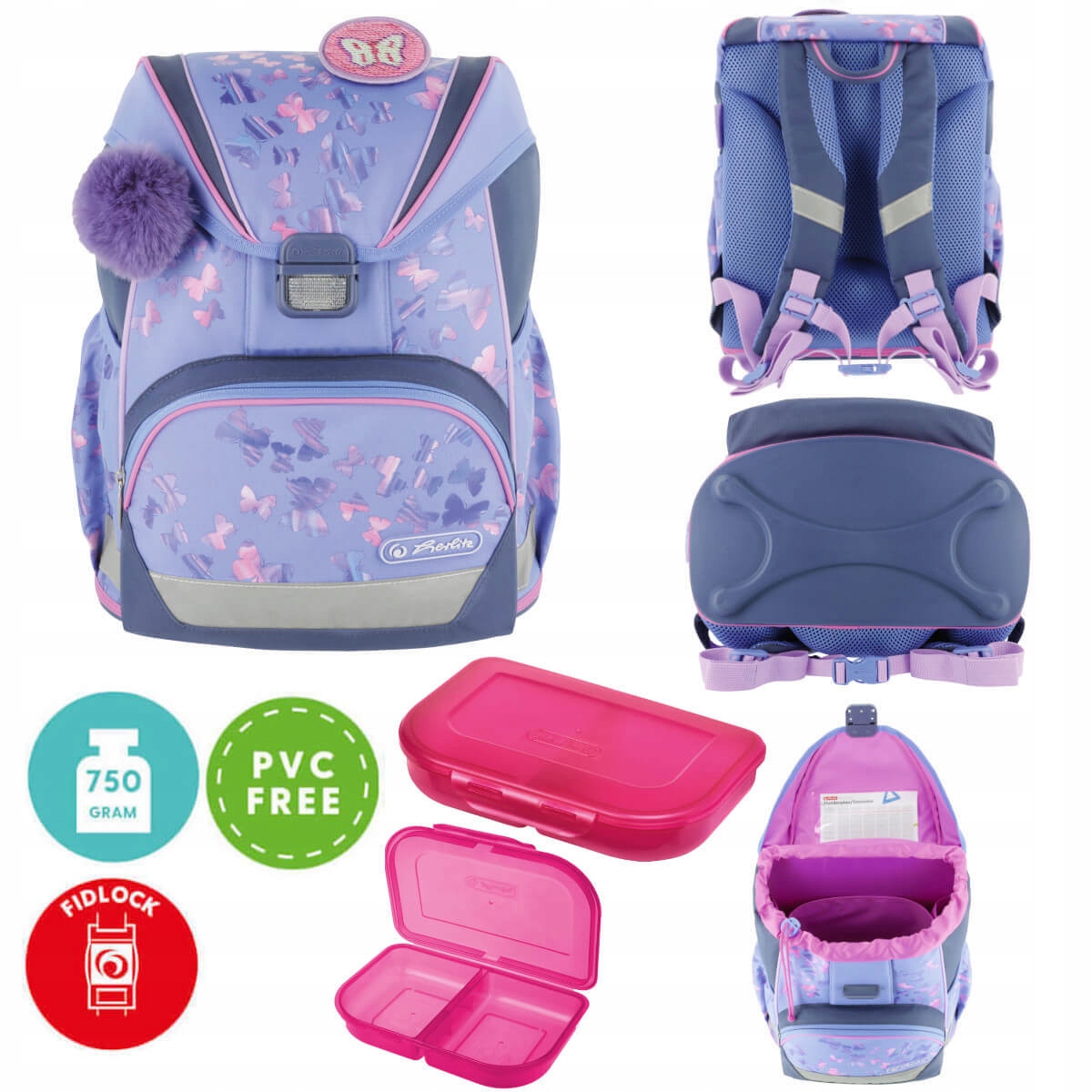 Tornister plecak szkolny UltraLight śniadaniówka Butterfly Paradise HERLITZ Marka Herlitz