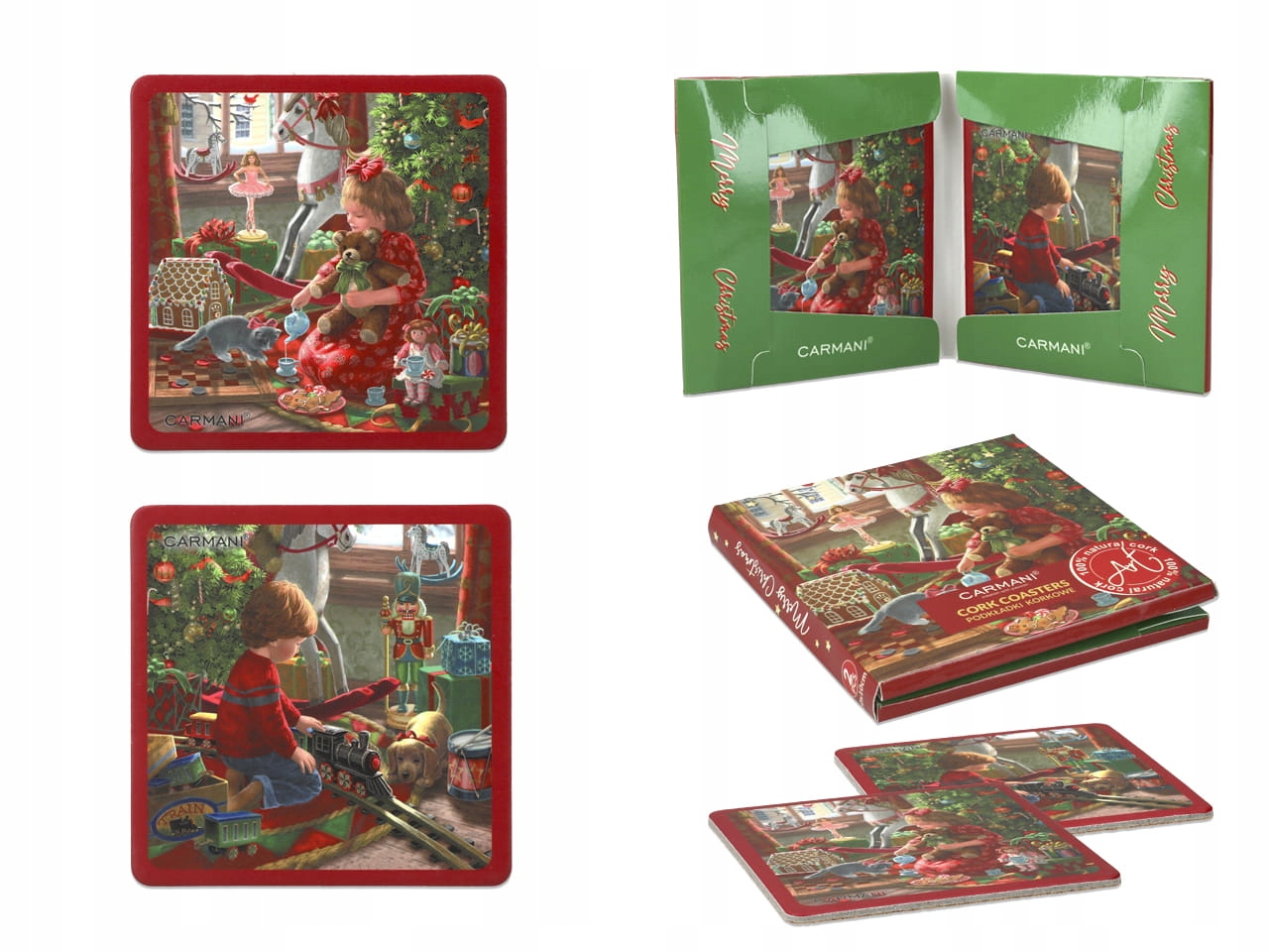 Kpl. 2 podkładek korkowych - Boże Narodzenie