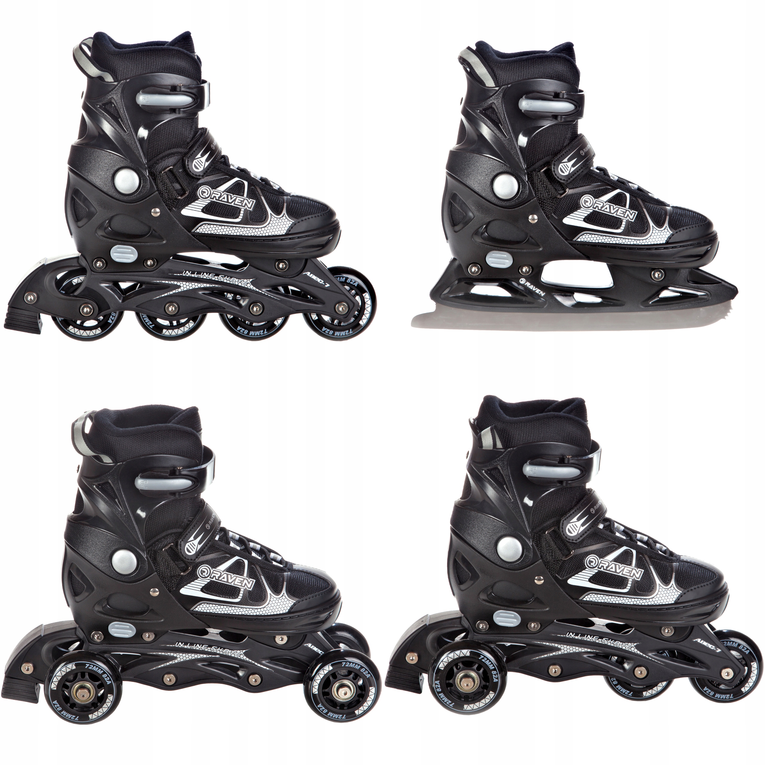 

Rolki Łyżwy 4w1 Raven Spirit Black/White 40-43