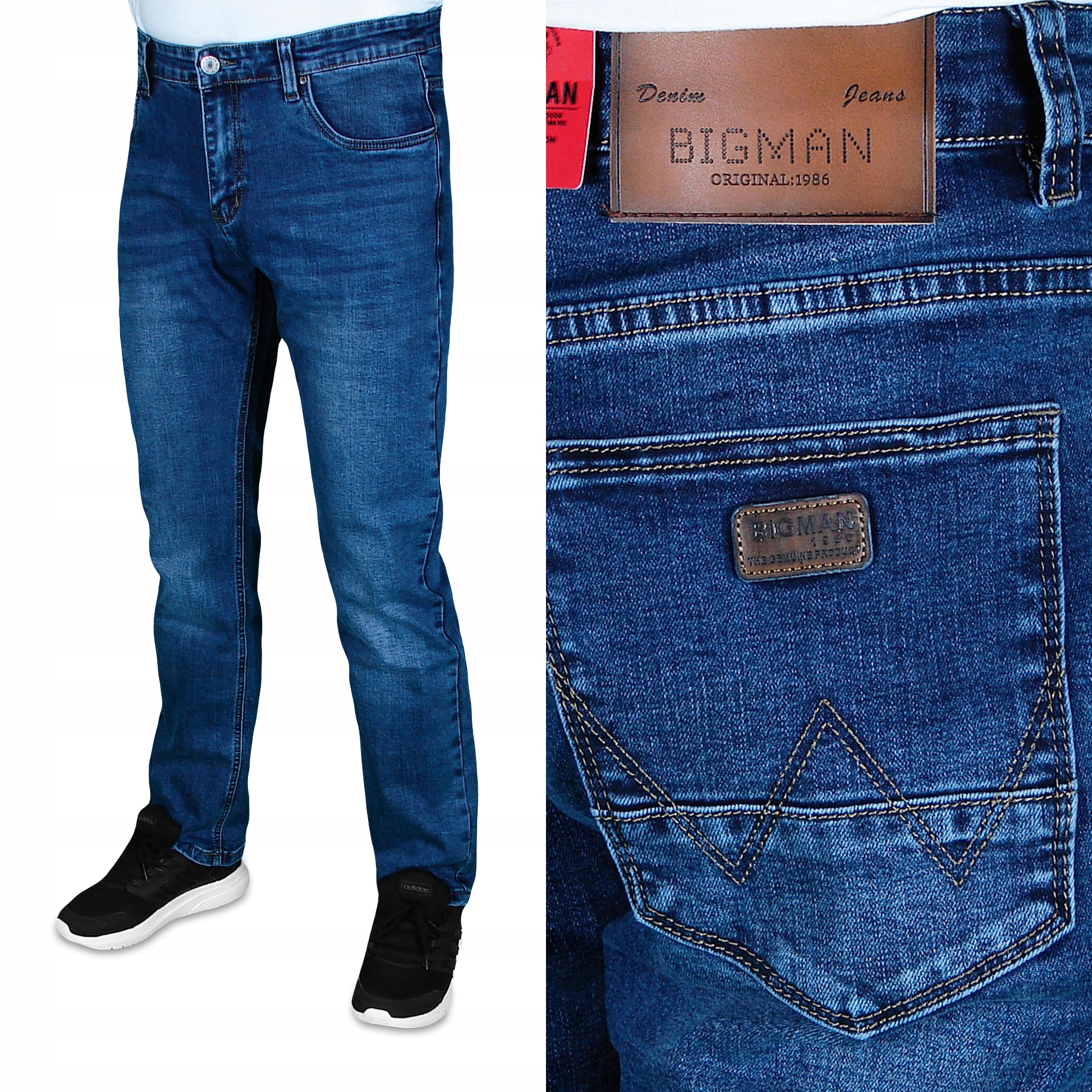 SPODNIE MĘSKIE JEANSOWE W 40 L 32 W106 -108 cm