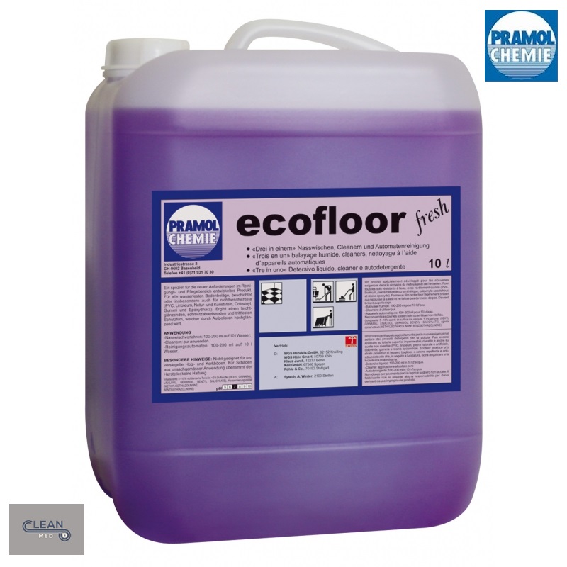 Ecofloor Fresh 10 l čisticí prostředek na každodenní mytí podlah – svěží vůně – Pramol