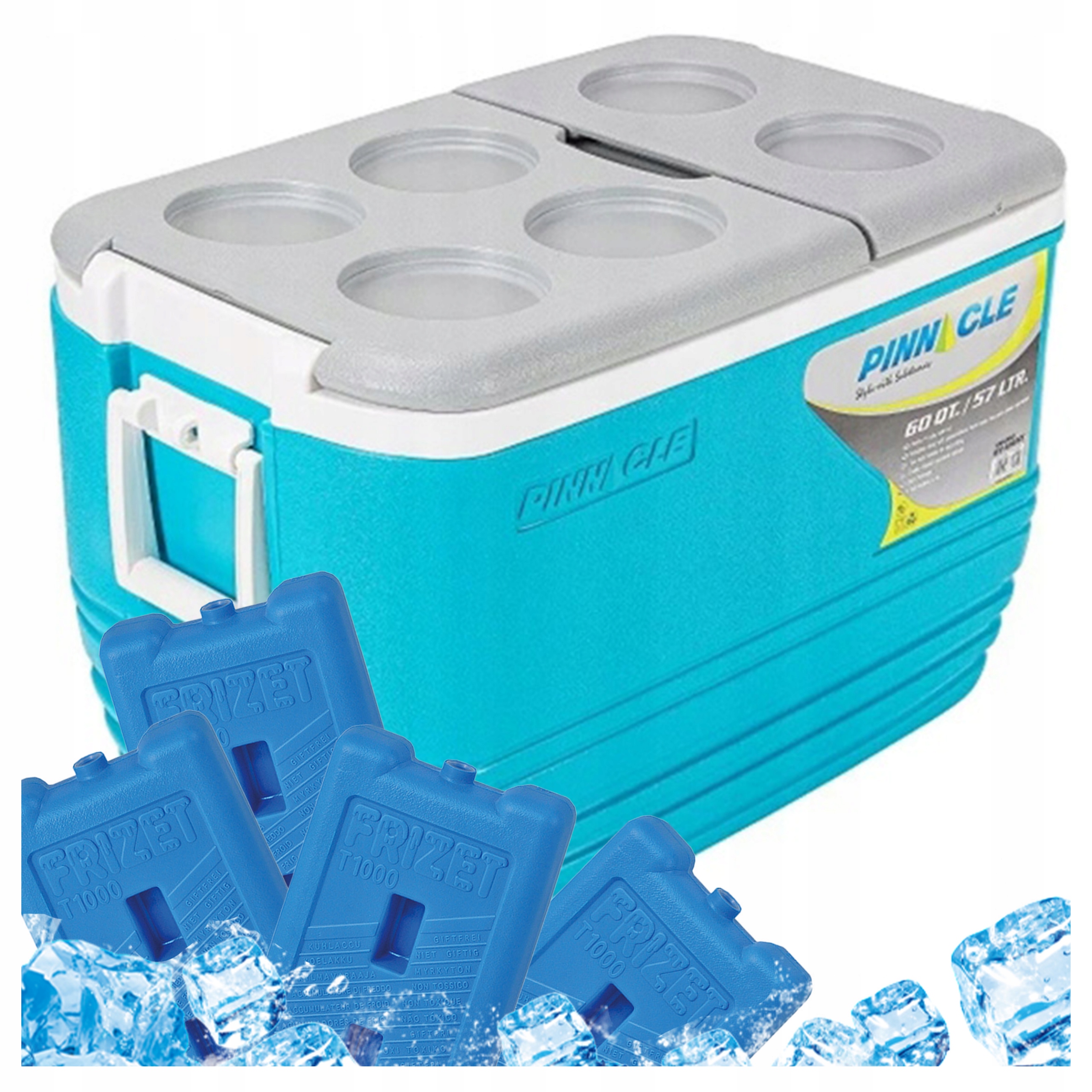 Kempingová lednička Pinnacle Tpx 6005 57L modrá 4 mrazicí vložky 1L