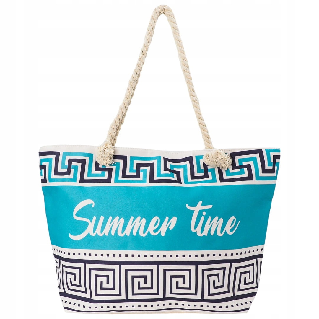 DUŻA TORBA PLAŻOWA ZAPINANA SHOPPER MIEJSKA PIKNIK