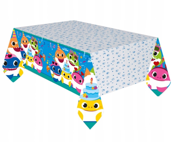 OBRUS PAPIEROWY BABY SHARK URODZINY 120X180 CM