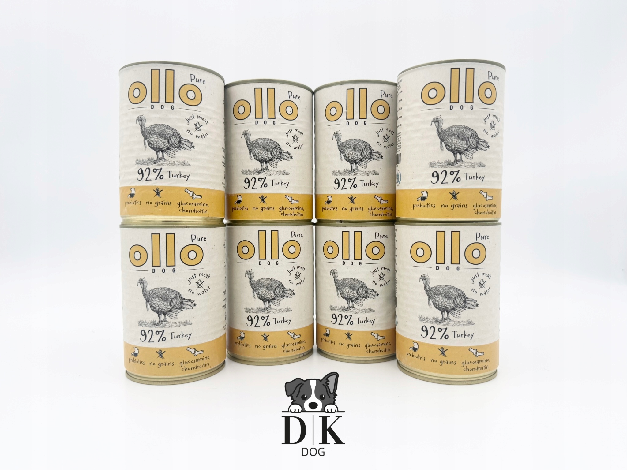 Levně Ollo Pure Krůta Krmivo Vlhké pro psa Sada 8x400g