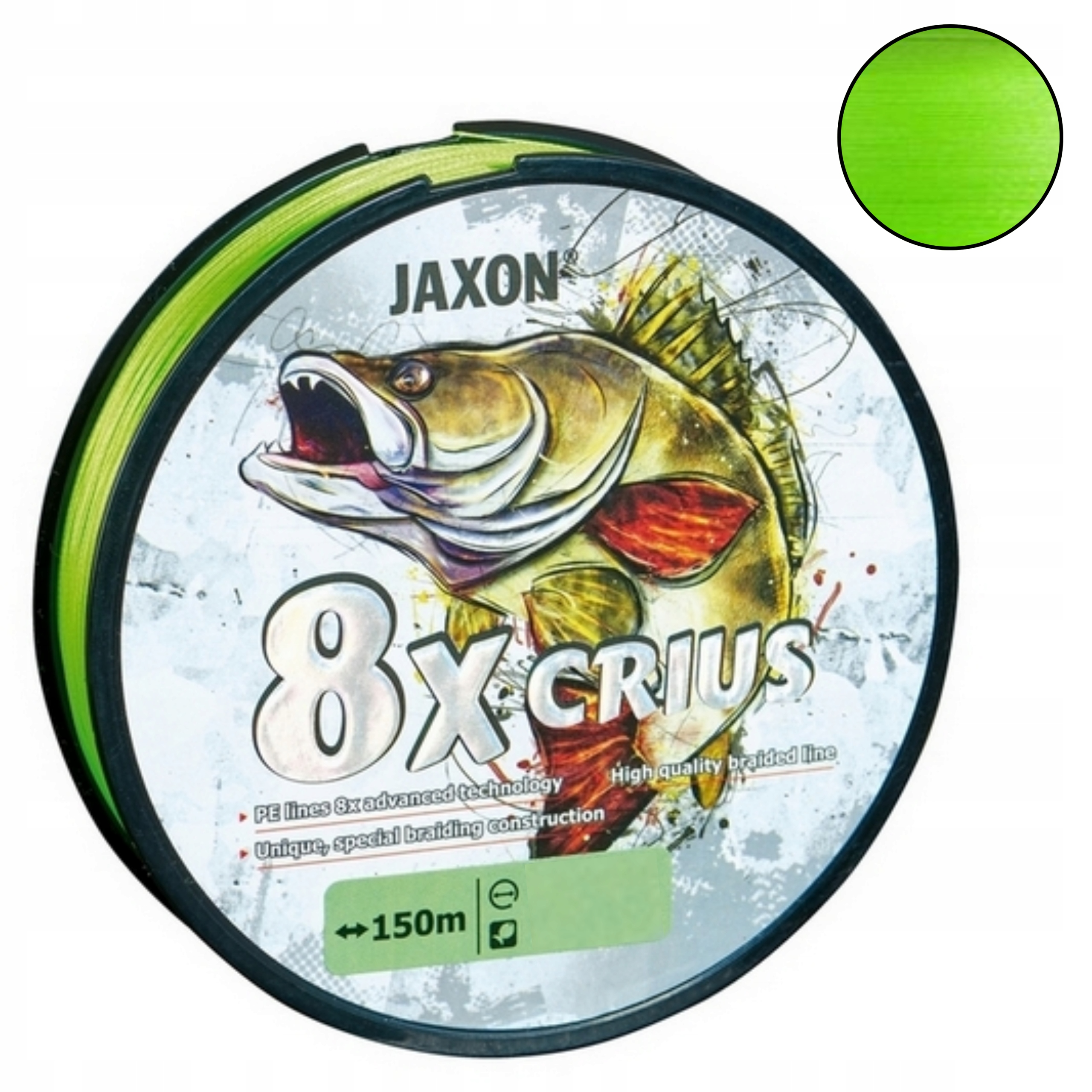 Plecionka Jaxon Crius 8X Flash ośmiosplotowa Zielona 0,28mm 150m
