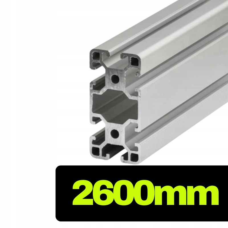 Konstrukční hliníkový profil T-slot 40x80 [8] stříbrný 260 cm