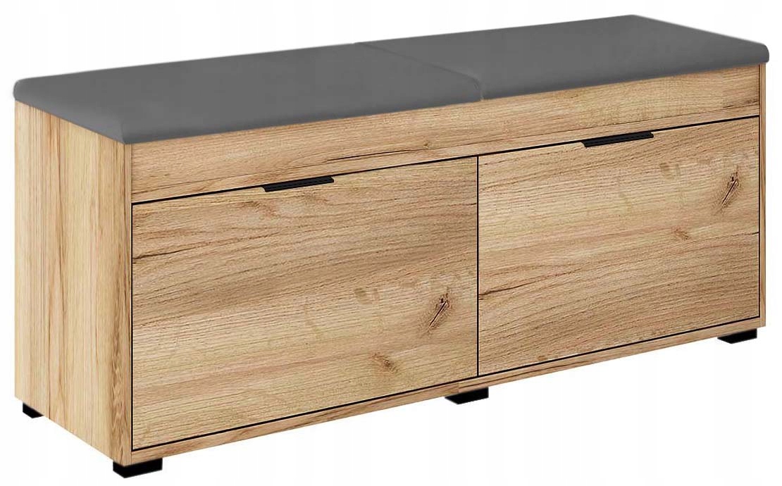 

Szafka Na Buty Z Siedziskiem Fala 2 Złoty Szary