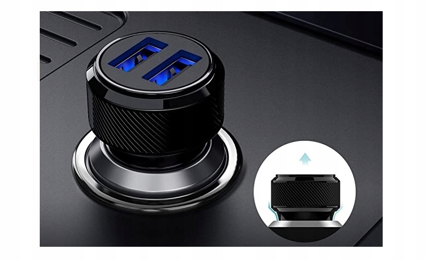 ŁADOWARKA SAMOCHODOWA SZYBKA RAMPOW 2xUSB 24W Kod producenta RBB01