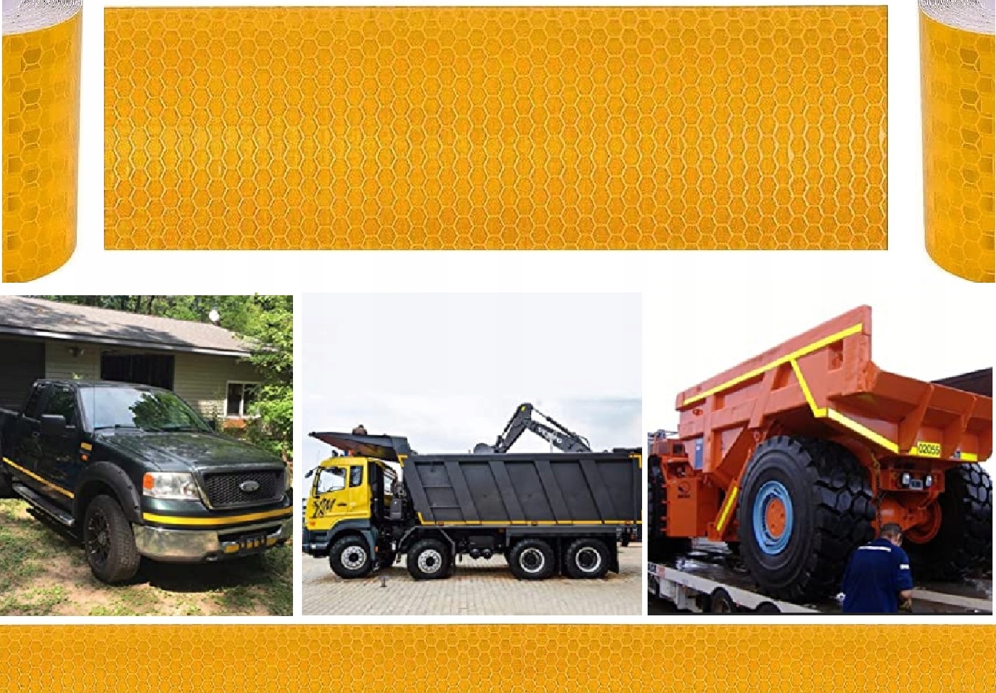 TAŚMA OSTRZEGAWCZA POMARAŃCZOWA ODBLASKOWA KONTUROWA SAMOPRZYLEPNA 5M Marka Inna