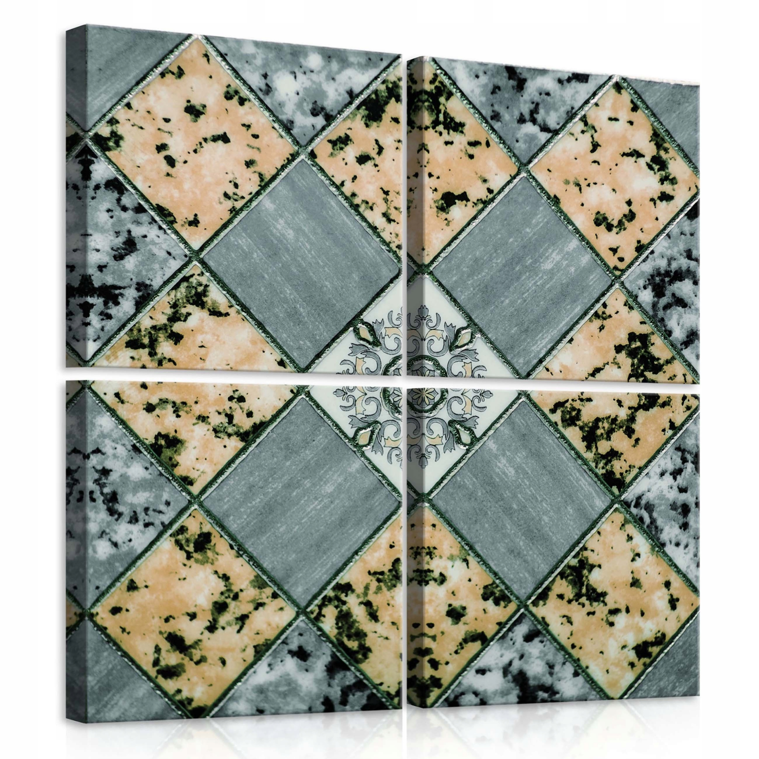 Obraz 50x50 modulární abstrakce kámen textura ornament dekorace stěna