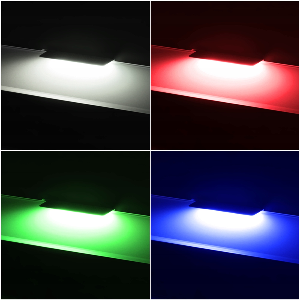 PEŁNY ZESTAW 3PKT KLIPS LED RGB DO PÓŁKI SZKLANEJ Moc 0.75 W