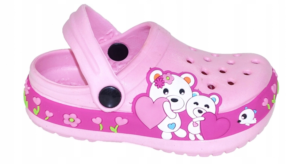 KLAPKI OGRODOWE BASENOWE PIANKOWE DZIECIĘCE LACZKI KROKODYLKI DZIEWCZĘCE Marka Inna marka