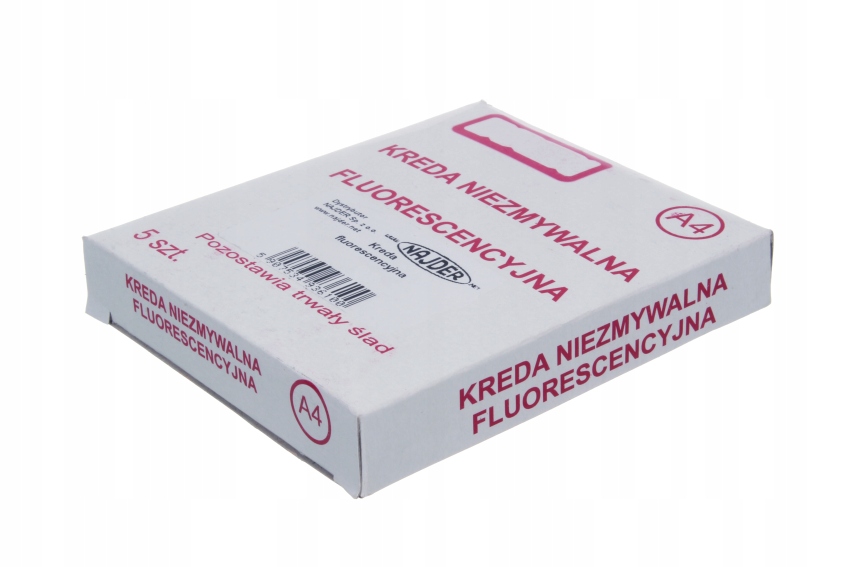 5x Kreda techniczna fluorescencyjna A4 ZIELONA Marka Najder